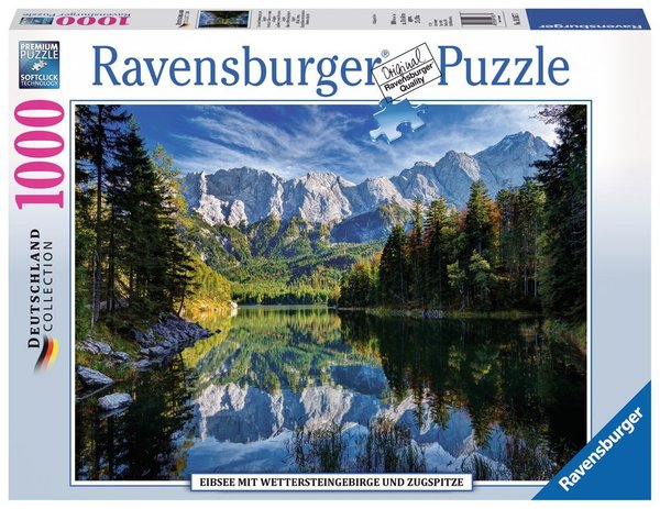 RAVENSBURGER 19367 Puzzle Eibsee mit Wettersteingebirge und Zugspitze  1000 Teile Deutschland Collec