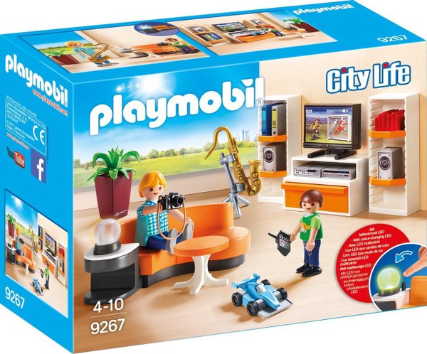 Playmobil 9267 City Life Wohnzimmer - mit Lichteffekten